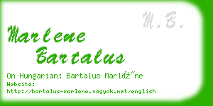 marlene bartalus business card